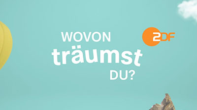 Titelbild der Dokuserie Wovon träumst du? mit ZDF-Logo